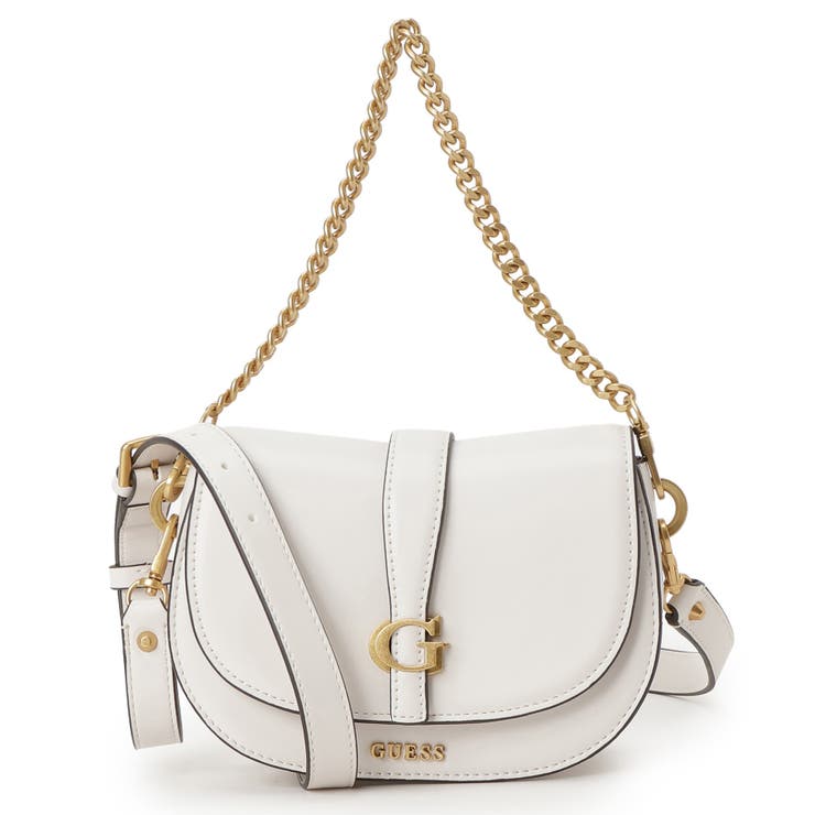 GUESS ロゴ入りミニハンドバッグ(肩掛けベルト付き) GUESS｜GUESS ハンドバッグ (W)G JAMES Logo Mini Satchel