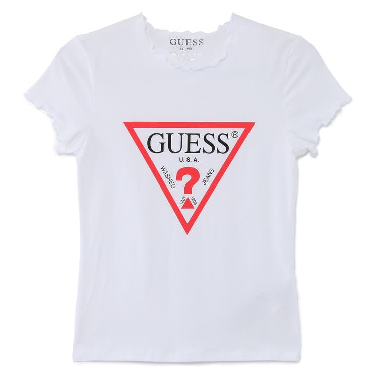 Guess Triangle Logo Merrow Edge Tee 品番 Guew Guess Women ゲス のレディースファッション通販 Shoplist ショップリスト