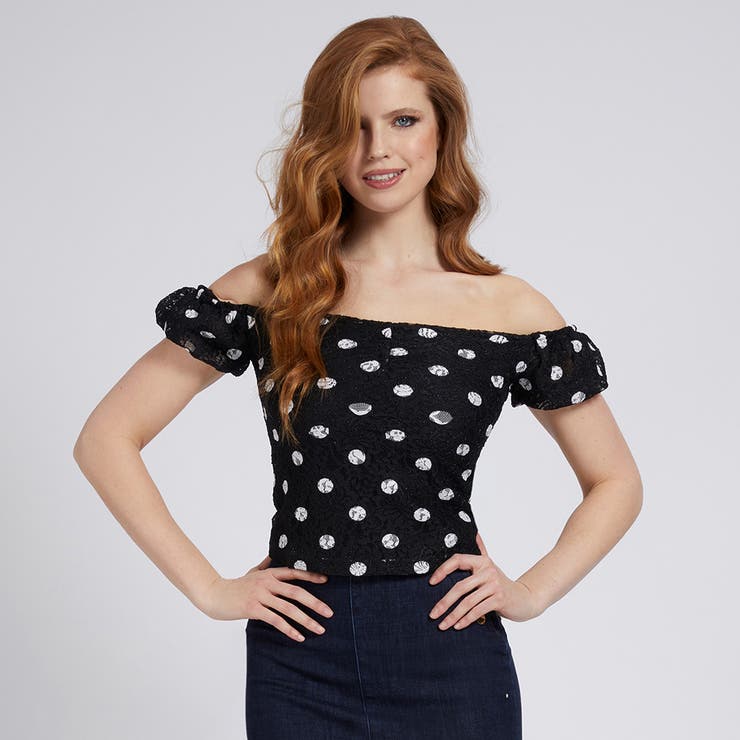 GUESS] Shary Lace Top[品番：GUEW0005817]｜GUESS  OUTLET【WOMEN】（ゲスアウトレット）のレディースファッション通販｜SHOPLIST（ショップリスト）