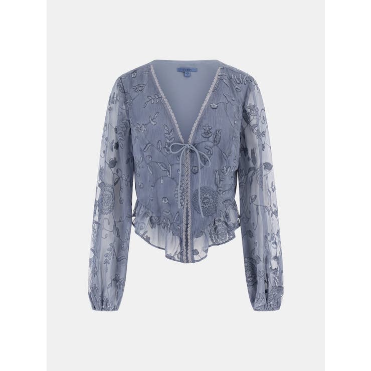 [GUESS] LS Seiah Tie Front Top 長袖シャツ | GUESS【WOMEN】 | 詳細画像9 