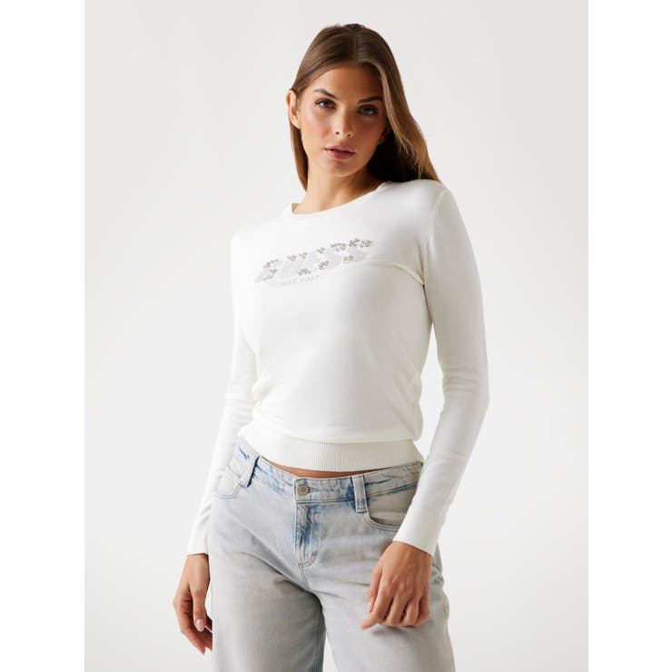 G012 | Long Sleeves Crew | GUESS【WOMEN】
