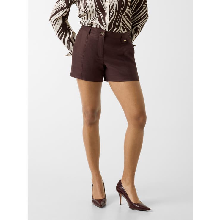 G1EB | [GUESS] ISABEAU Linen Short | GUESS【WOMEN】