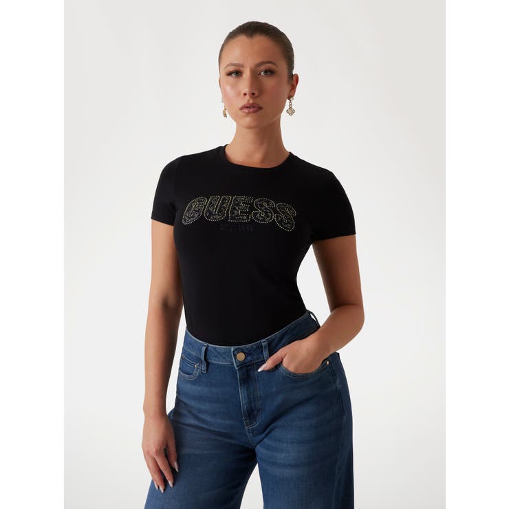 GUESS] CN Ss Logo Lace Tee[品番：GUEW0009723]｜GUESS【WOMEN
