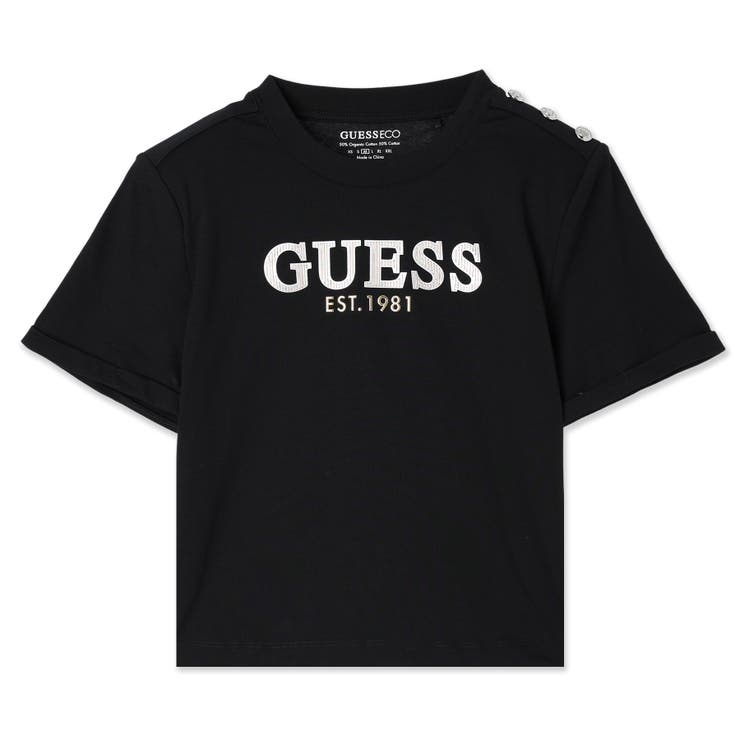 GUESS] CN Ss Metal Logo Cropped Tee[品番：GUEW0009738