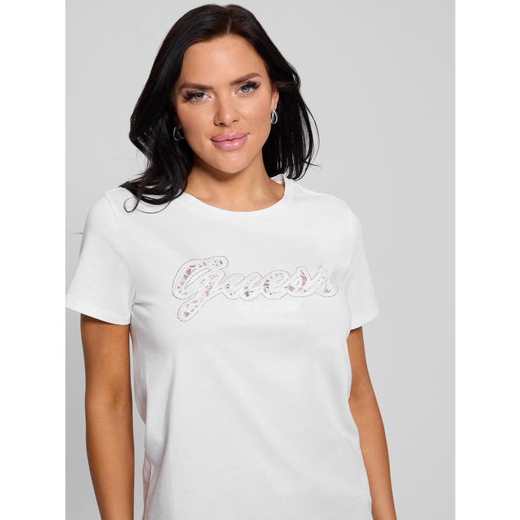 GUESS] ECO Lace Logo Easy Tee[品番：GUEW0009701]｜GUESS
