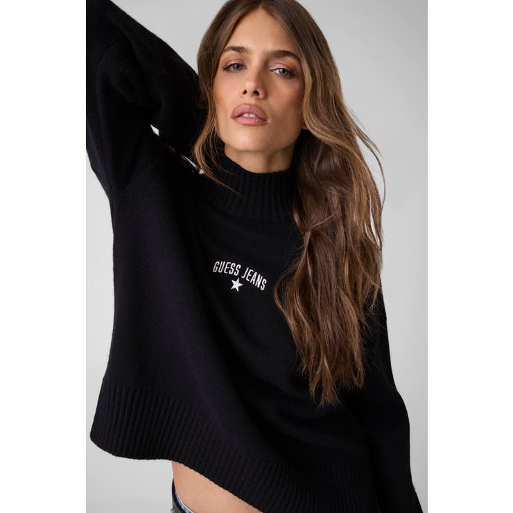 JBLK | [GUESS] GUESS JEANS TN Emb Sweater | GUESS【WOMEN】