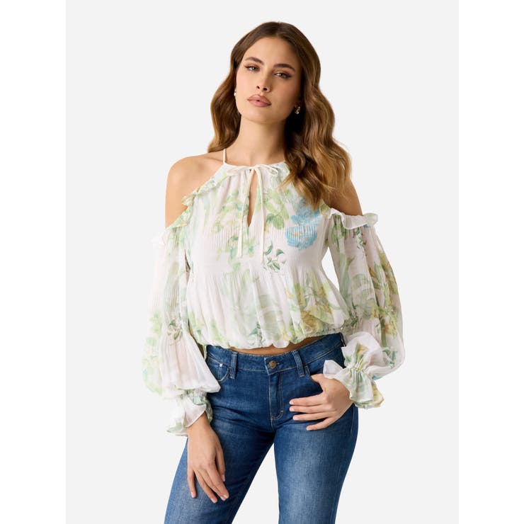 [GUESS] EMILY Cold Shoulder Top ブラウス | GUESS【WOMEN】 | 詳細画像1 