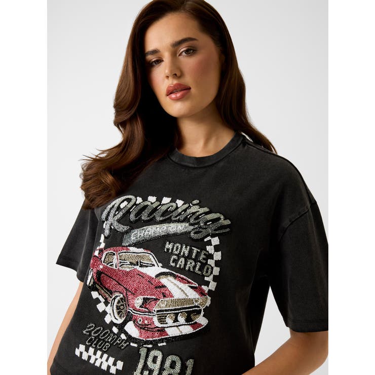 JTMU | [GUESS] RACE Car Tee | GUESS【WOMEN】