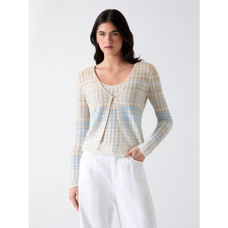 SM2K | [GUESS]ROSALYN Shoulder Sweater カーディガン | GUESS【WOMEN】