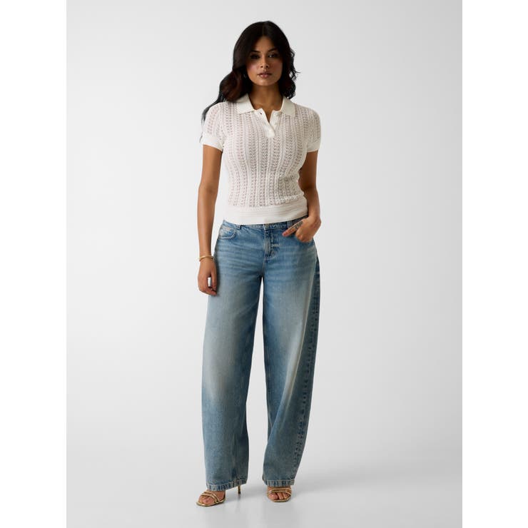 [GUESS]VIENNA Pointelle Polo ポロシャツ ニット | GUESS【WOMEN】 | 詳細画像1 