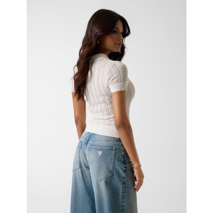 [GUESS]VIENNA Pointelle Polo ポロシャツ ニット | GUESS【WOMEN】 | 詳細画像2 