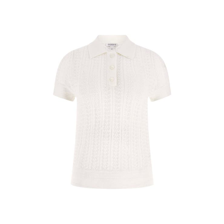 [GUESS]VIENNA Pointelle Polo ポロシャツ ニット | GUESS【WOMEN】 | 詳細画像4 