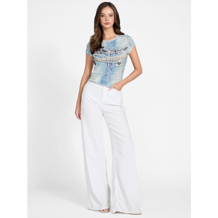 [GUESS] Short Sleeves Denim Sub R5 Tee | GUESS【WOMEN】 | 詳細画像2 