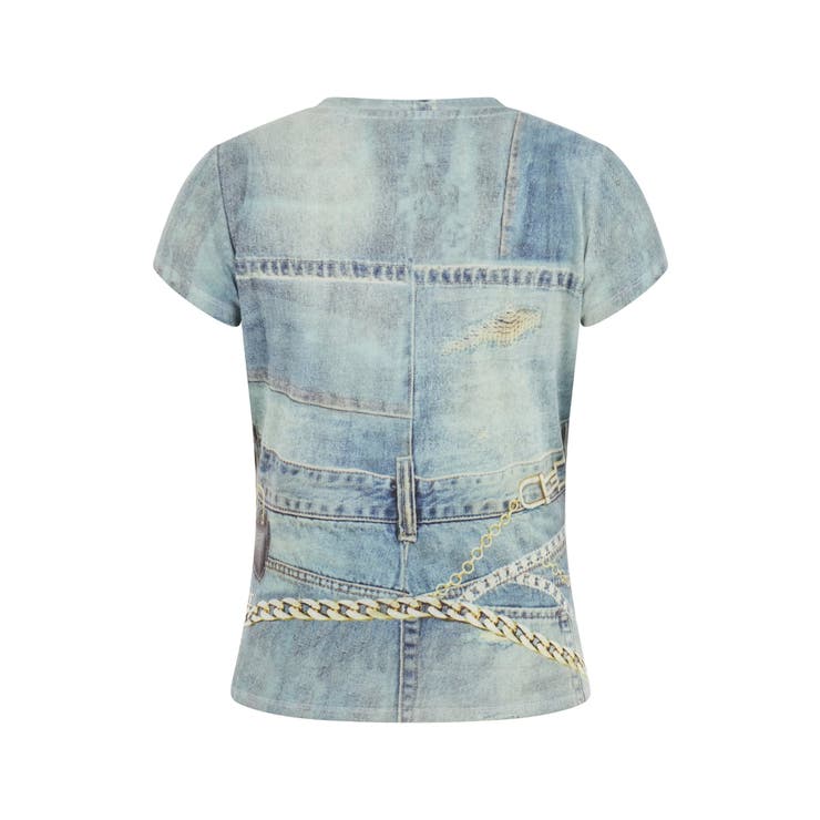 [GUESS] Short Sleeves Denim Sub R5 Tee | GUESS【WOMEN】 | 詳細画像7 