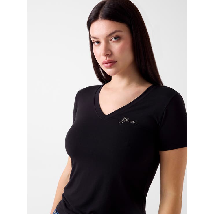 [GUESS] MINI Logo V-Neck Tee | GUESS【WOMEN】 | 詳細画像7 