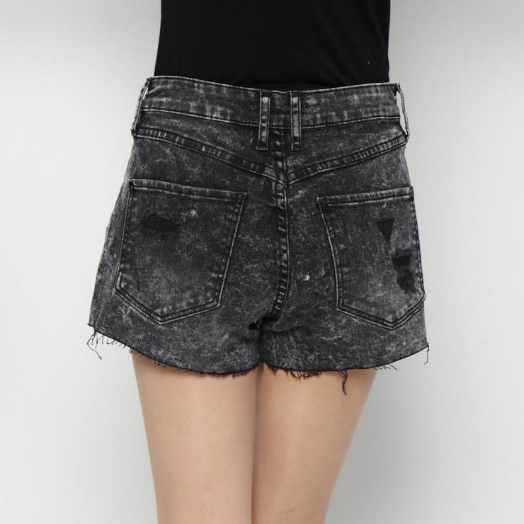 guess black jean shorts