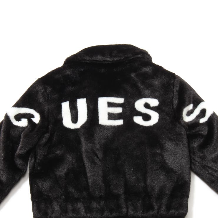 Guess black outlet fur jacket