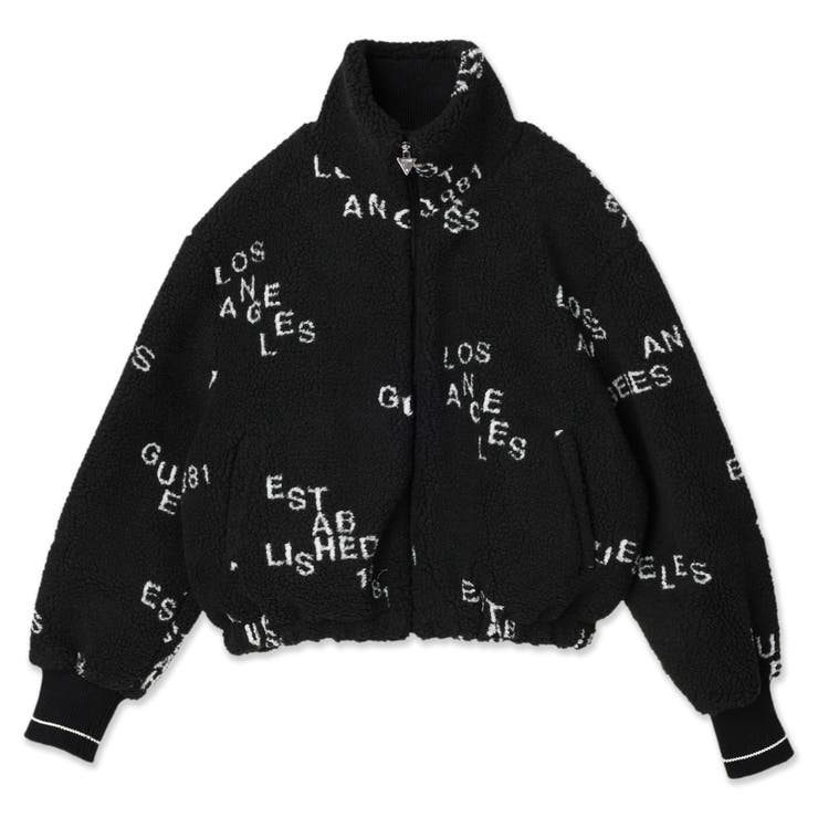 BLK | [GUESS] Boa Logo Jacket | GUESS【WOMEN】