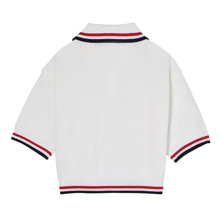 【ネイビー(NVY)】(W)Cable Short Sleeve Sweater