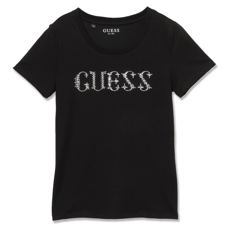 ゲス Guess Womens Cotton Logo Tee Graphic T-Shirt Top レディース