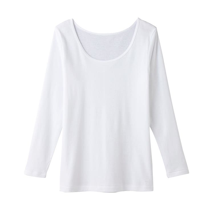 ホワイト | グンゼ Kitemiru キテミル 綿100% 8分袖インナー | GUNZE 