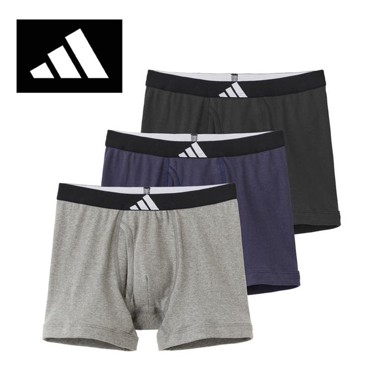 adidas/アディダス ワンポイントロゴ ボクサーパンツ 3枚組 | GUNZE | 詳細画像1 