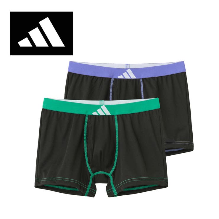 adidas/アディダス ワンポイントロゴ ボクサーパンツ 2枚組 メッシュ | GUNZE | 詳細画像1 
