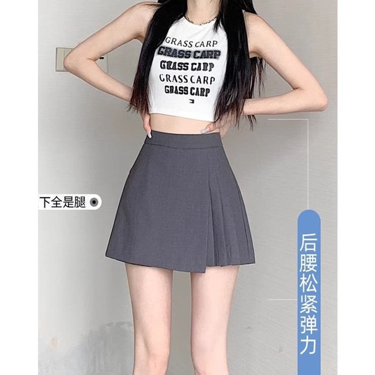 スカート風ショートパンツ レディース 韓国風 ハイウエスト 美脚 | HAMOONDE | 詳細画像2 
