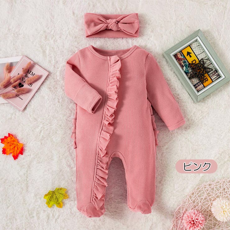 ロンパース ベビー服 フリルロンパース[品番：HNAW0002709