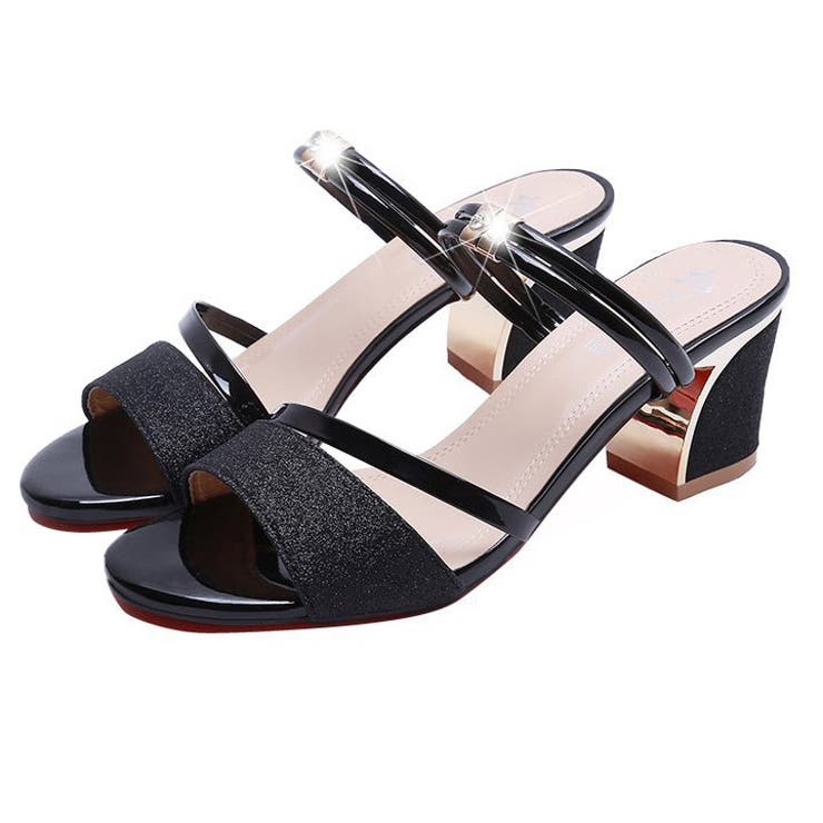 ●PRADA●グリッターミュールサンダル 218911-01.jpg