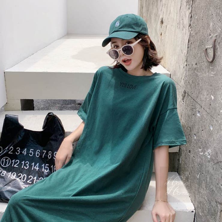 ロングワンピース ロゴワンピース Tシャツワンピ 品番 Hnaw Hanahana ハナハナ のレディースファッション通販 毎日送料無料 Shoplist ショップリスト