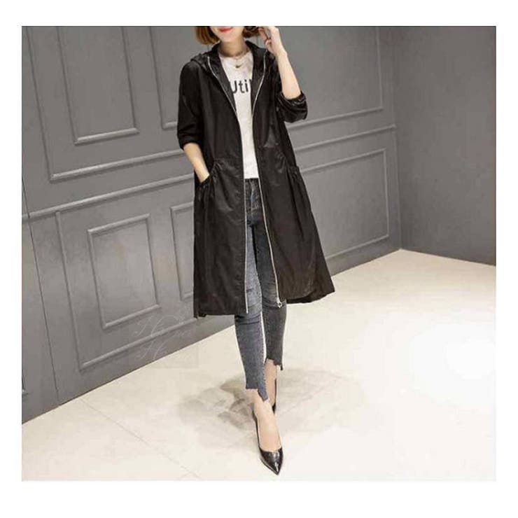 ジャケット・アウター hanahana ジャケット ロング丈 薄手ジャケット[品番：HNAW0002864]｜HANAHANA