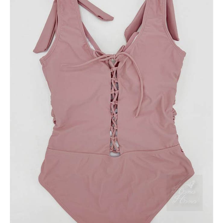 ■新品■PINK(ピンク)バックレースアップスイムウェアワンピース XS アリーナ（arena） ☆クリアランス商品☆ トレーニングワンピース