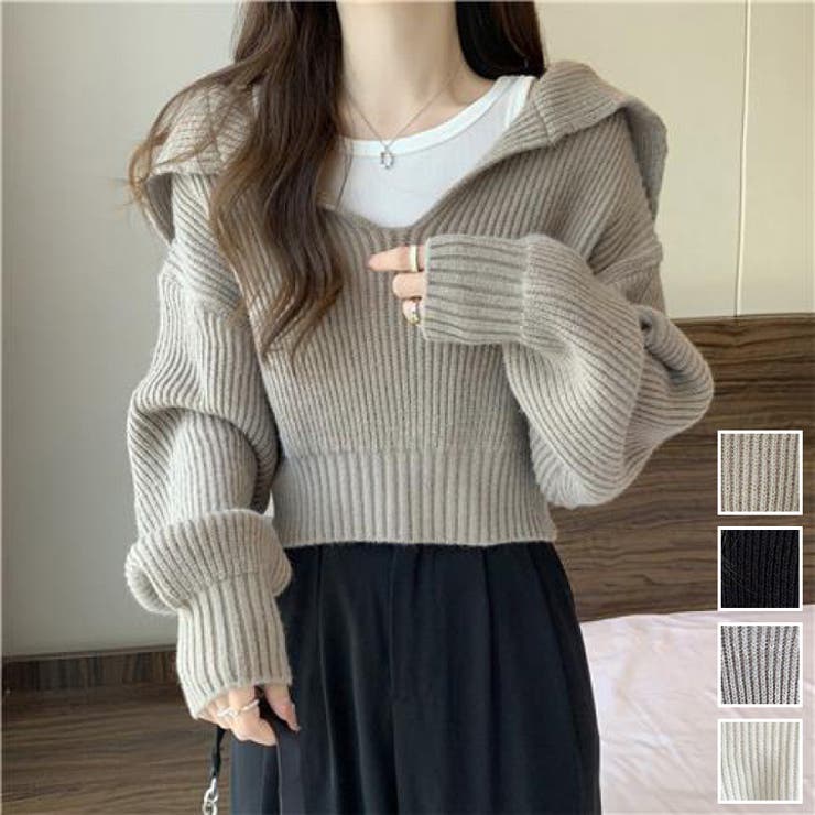 ニット トップス Vネック[品番：HNAW0003907]｜HANAHANA（ハナハナ）の