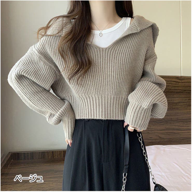 トップス Hana Hana ニット トップス Vネック[品番：HNAW0003907]｜HANAHANA（ハナハナ）の