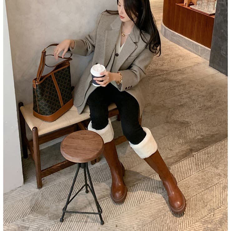 ムートンブーツ ロングブーツ スノーブーツ[品番：HNAW0003987