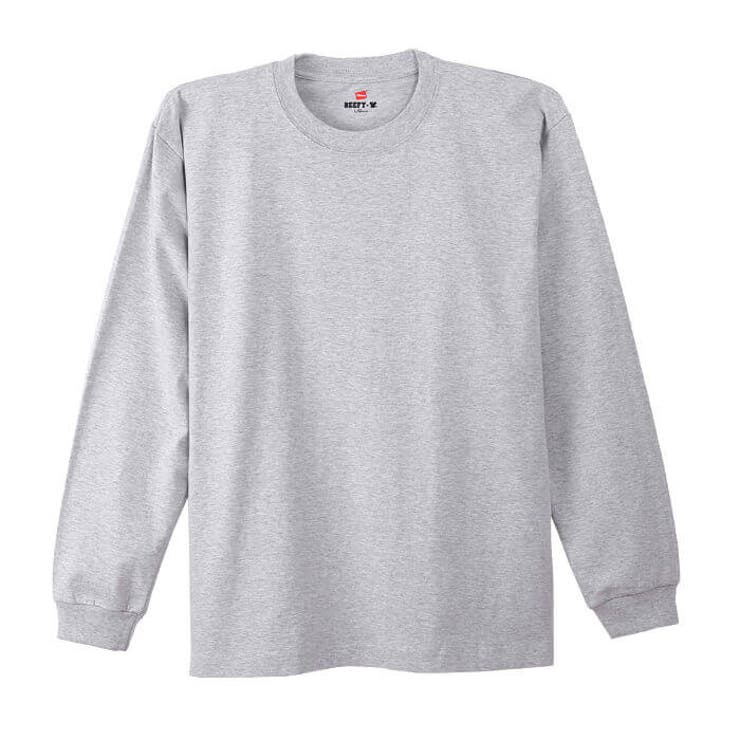 ヘザーグレー | Hanes BEEFY ロングスリーブTシャツ | Hanes