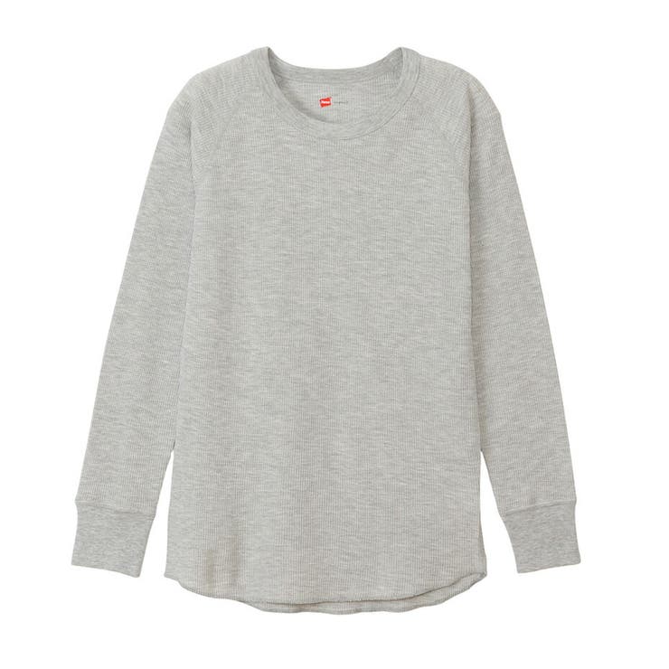 ヘザーグレー | ウィメンズ Hanes ワッフルクルーロングスリーブT HW4-C501 | hanes