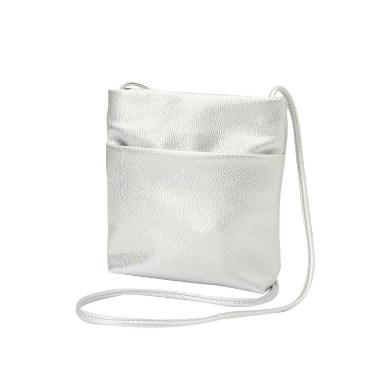 シルバー（4550521013028） | 見た目や機能性はシンプルが良い。フェイクレザーシンプルショルダーバッグ ショルダ… | HAPPY急便 by VERITA.JP