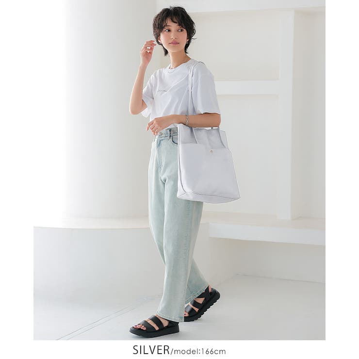 コーデやシーンを選ばないシンプルデザイン。フェイクレザータックトートバッグ トー… | HAPPY急便 by VERITA.JP | 詳細画像18 