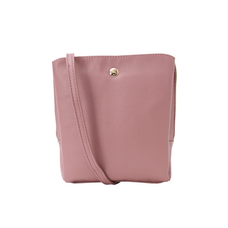 スモーキーピンク | 毎日使いたくなる丁度良いバッグ。フェイクレザー3層軽量ショルダーバッグ ショルダ… | HAPPY急便 by VERITA.JP