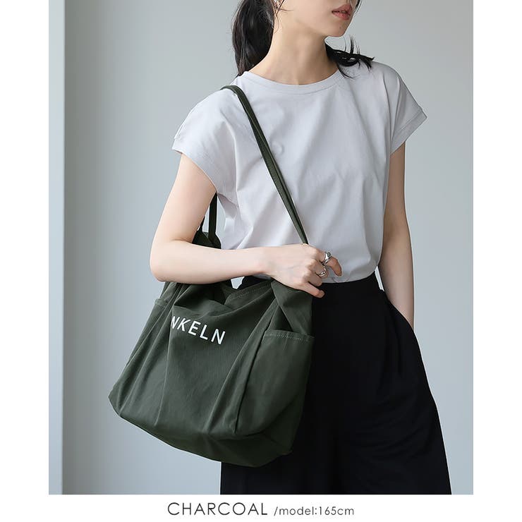 こなれ感のある大人のキャンバスバッグ。パイピングハンドルロゴトートバッグ トート… | HAPPY急便 by VERITA.JP | 詳細画像12 