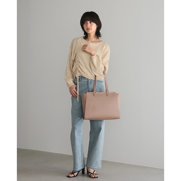 上品な印象を与えてくれる。A4フェイクレザートートバッグ トートバッグ A4 | HAPPY急便 by VERITA.JP | 詳細画像9 