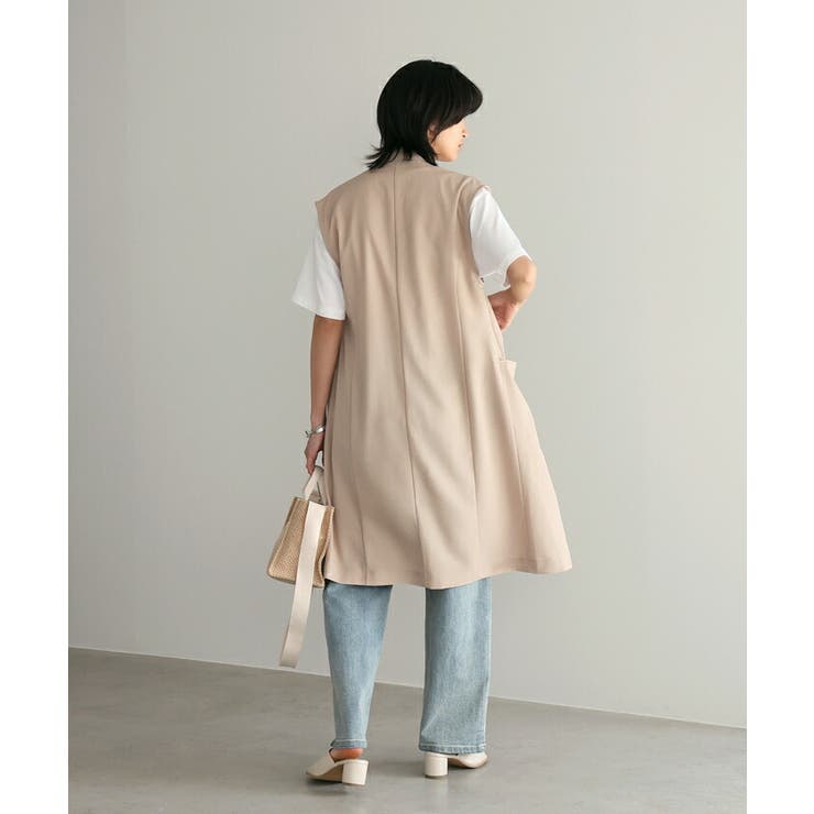 美品 大きいサイズ 自由区 オンワード樫山 リネンライクツイル ロングジレ 44/ブラウン ベスト 羽織り アウター【2400014268751】 2026年最新】自由区 レディース ベスト・ジレ・ビスチェの人気アイテム
