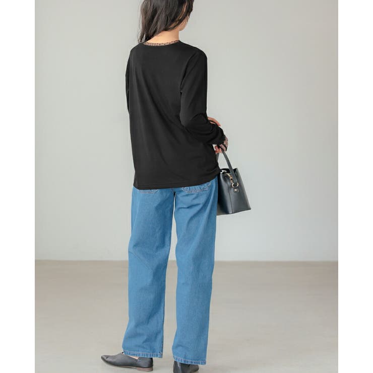 ネックと袖に華やかな抜け感を。袖ドットチュールカットソー ロンt トップス | HAPPY急便 by VERITA.JP | 詳細画像16 