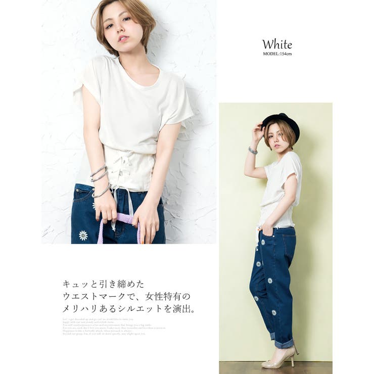 大本命トレンドを着こなす！コルセット デザインTシャツ tシャツ[品番