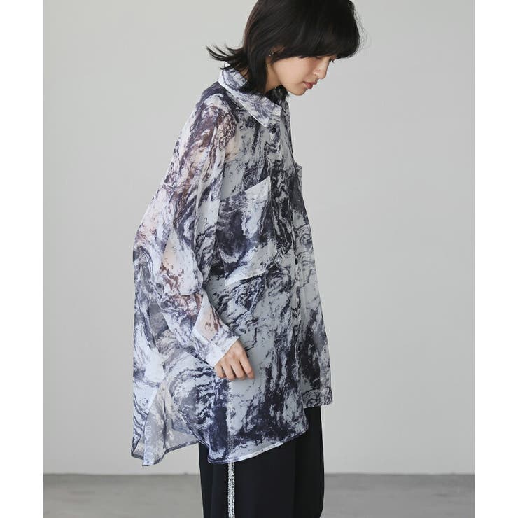 上品な大人の透け感。シアードルマンシャツ ブラウス シャツ 上品な大人の透け感。シアードルマンシャツ ブラウス シャツ