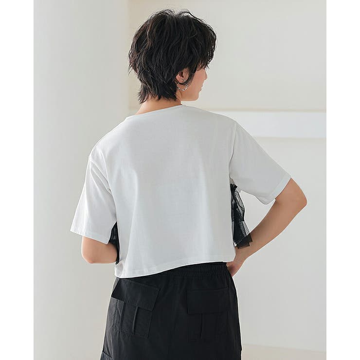 HIAND ハイアンド  チュールシャツ 2way center tulle shirt - HIAND