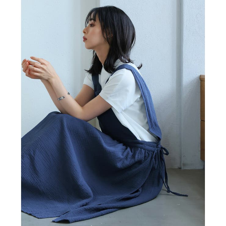 WWO きれいめポンチのエプロンワンピース(レディース・HOMEWEAR
