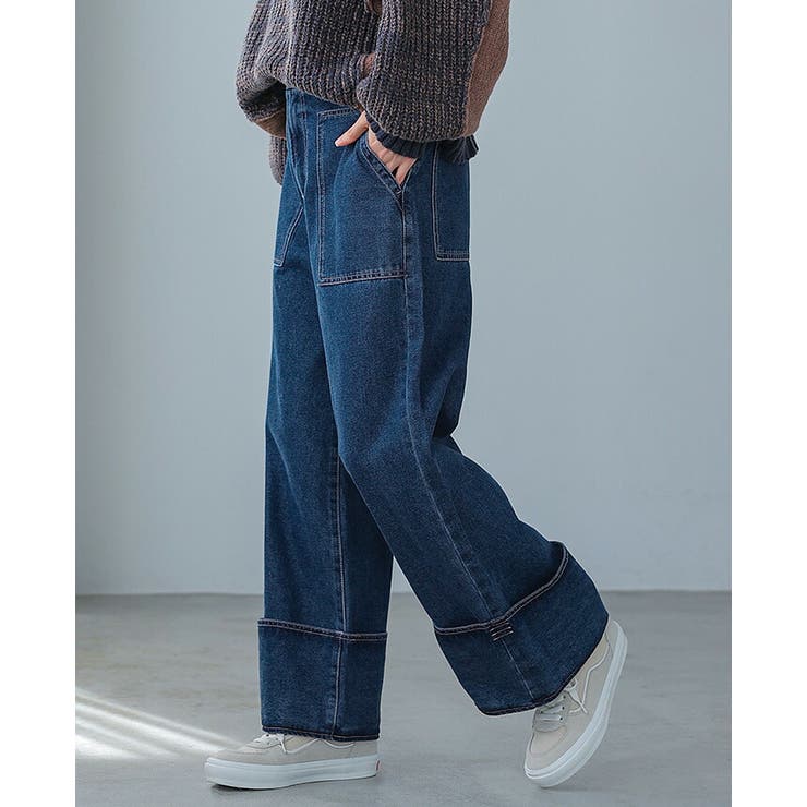 大人のこなれパンツ。Stitchデニムベイカーパンツ デニム パンツ